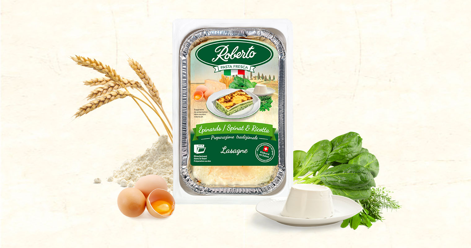 Lasagne aux épinards et à la ricotta suisse 450g / 950g