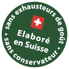 Élaboré en Suisse, sans exhausteurs de goût, sans conservateurs